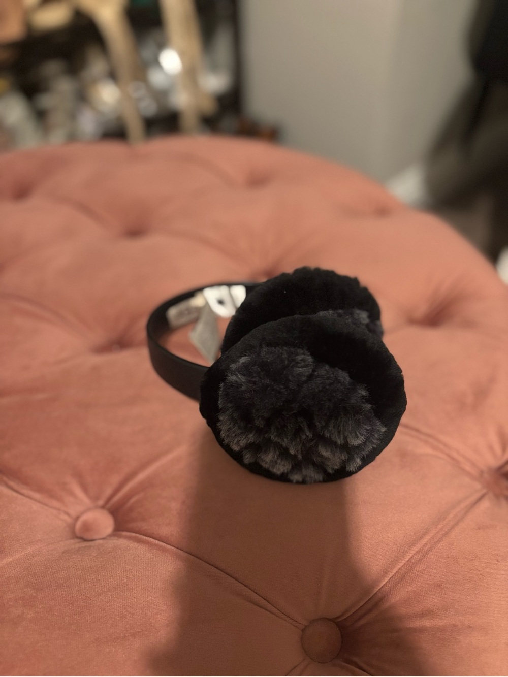 UGG Black Faux Fur Ear Muffs